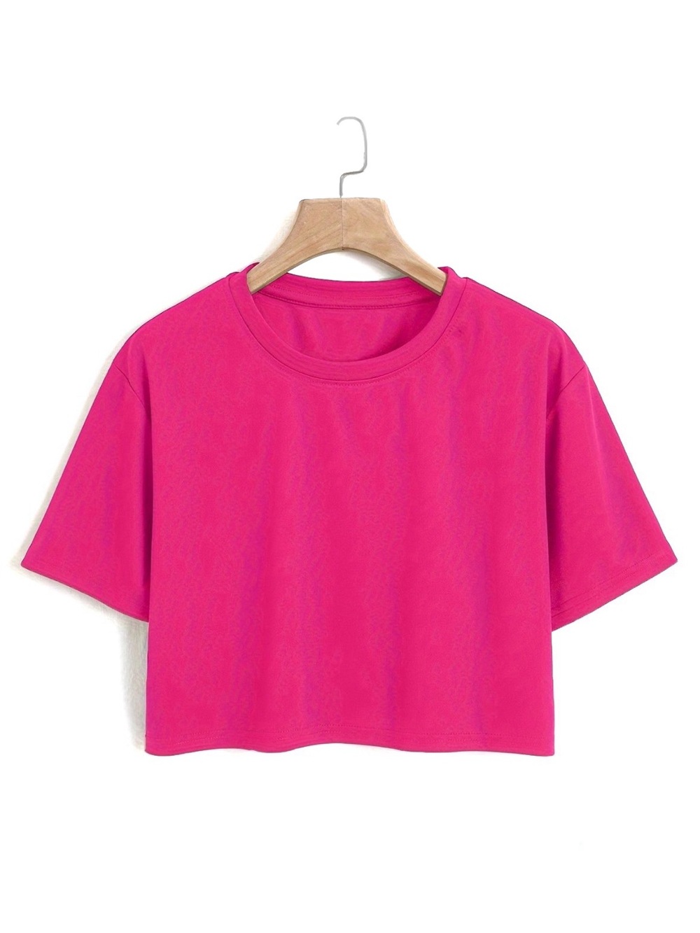 Shein Hot Pink Cropped Tee
